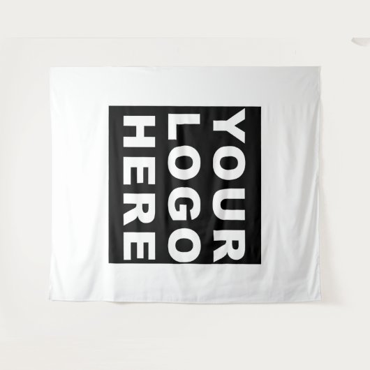 Logo-Hintergrundgeschäft Wandteppich (Vorderseite (Horizontal))