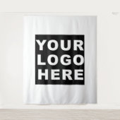 Logo-Hintergrundgeschäft Wandteppich (Vorderseite)