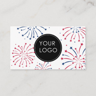 Logo hinzufügen 4. Juli Unternehmen Fireworks Begleitkarte