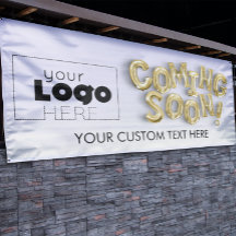 Logo hinzufügen Bald Gold Letter Balloons im Freie