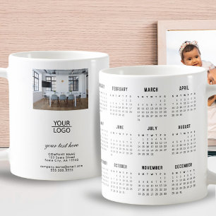 Logo hinzufügen Benutzerdefinierter Text Firmenfot Kaffeetasse