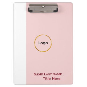 Logo Hinzufügen Einfach Rosé Name Titel Klemmbrett