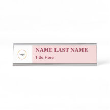 Logo Hinzufügen Einfach Roséfarben Name Titel