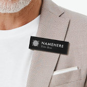 Logo hinzufügen Elegante Einfache, fette schwarze Namenschild