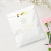 Logo hinzufügen Elegante Gold Weißes, benutzerdefi Geschenktütchen (Versiegelt)