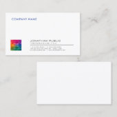 Logo hinzufügen Erstellen Sie Ihre eigene einfache Visitenkarte (Vorne/Hinten)