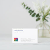 Logo hinzufügen Erstellen Sie Ihre eigene einfache Visitenkarte (Stehend Vorderseite)