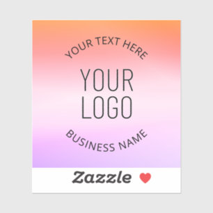 Logo hinzufügen   Farbenfrohe Sonnenuntergangsfarb Aufkleber