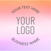 Logo hinzufügen | Farbenfrohe Sonnenuntergangsfarb Aufkleber (Vorderseite)