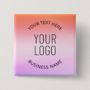 Logo hinzufügen   Farbenfrohe Sonnenuntergangsfarb Button