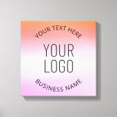 Logo hinzufügen | Farbenfrohe Sonnenuntergangsfarb Leinwanddruck (Vorderseite)