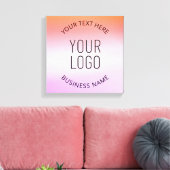 Logo hinzufügen | Farbenfrohe Sonnenuntergangsfarb Leinwanddruck (Insitu (Wohnzimmer))