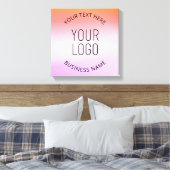 Logo hinzufügen | Farbenfrohe Sonnenuntergangsfarb Leinwanddruck (Insitu (Schlafzimmer))