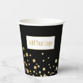 Logo hinzufügen - Goldpunkte Pappbecher (Vorderseite)