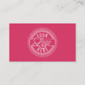 Logo hinzufügen | Modernes Schwarz, Weiß und Fuchs Visitenkarte (Rückseite)