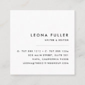 Logo hinzufügen | Modernes Schwarz, Weiß und Grau Quadratische Visitenkarte (Vorderseite)