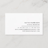 Logo hinzufügen | Modernes Schwarz-Weiß Visitenkarte (Vorderseite)