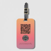 Logo hinzufügen Rosa Ombre QR Code Business