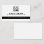 Logo hinzufügen| Schwarz und Weiß Visitenkarte (Vorne/Hinten)