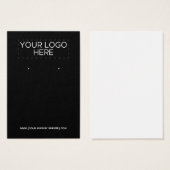 Logo hinzufügen - Schwarze Ohrsichtkarte (Vorne & Hinten)