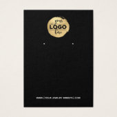 Logo hinzufügen - Schwarze Ohrsichtkarte (Vorderseite)