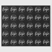 Logo hinzufügen - Schwarzer Hintergrund im minimal Geschenkpapier (Flach)