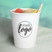 Logo hinzufügen - weißer Hintergrund im minimalen Pappbecher