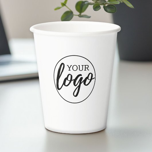 Logo hinzufügen - weißer Hintergrund im minimalen Pappbecher