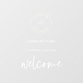 Logo hinzufügen Willkommen beim Firmennamen Fensteraufkleber (Blatt)