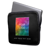 Logo hochladen Beste Schwarz-Weiß-Vorlage Laptopschutzhülle (Vorderseite Links)