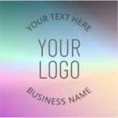 Logo hochladen | Farbenfrohe Farbveränderungen Aufkleber (Vorderseite)