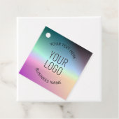 Logo hochladen | Farbenfrohe Farbveränderungen Geschenkanhänger (Beispiel)