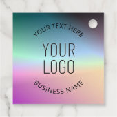 Logo hochladen | Farbenfrohe Farbveränderungen Geschenkanhänger (Rückseite)