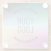 Logo hochladen | Farbenfrohe Farbveränderungen Glasuntersetzer (Rückseite)