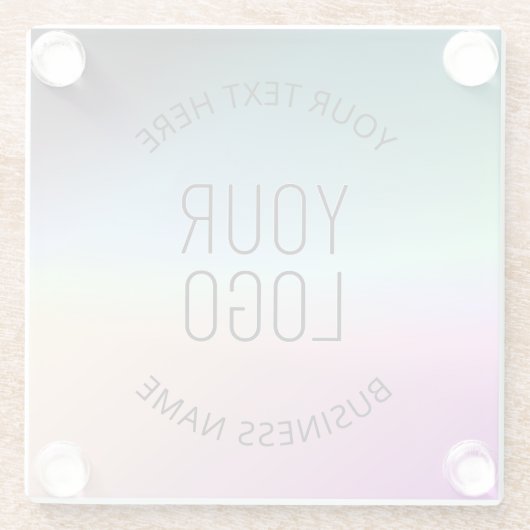 Logo hochladen | Farbenfrohe Farbveränderungen Glasuntersetzer (Rückseite)