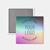 Logo hochladen | Farbenfrohe Farbveränderungen Magnet (Vorderseite/Rückseite)