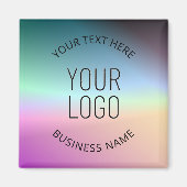 Logo hochladen | Farbenfrohe Farbveränderungen Magnet (Vorne)