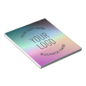 Logo hochladen | Farbenfrohe Farbveränderungen Notizblock (angewinkelt)