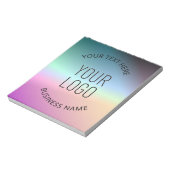 Logo hochladen | Farbenfrohe Farbveränderungen Notizblock (Rotiert)