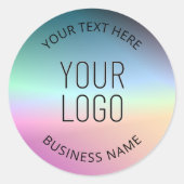 Logo hochladen | Farbenfrohe Farbveränderungen Runder Aufkleber (Vorderseite)