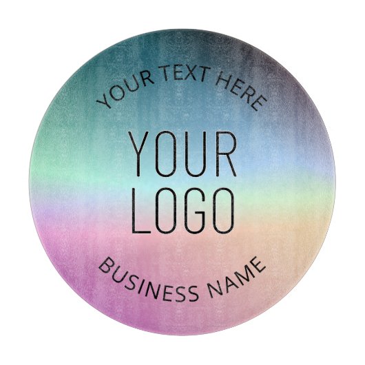 Logo hochladen | Farbenfrohe Farbveränderungen Schneidebrett (Vorderseite)