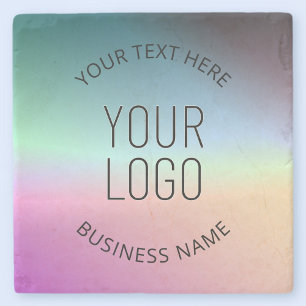 Logo hochladen Farbenfrohe Farbveränderungen Steinuntersetzer