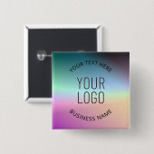 Logo hochladen | Farbige wechselnde Gradientenfarb Button (Vorne & Hinten)