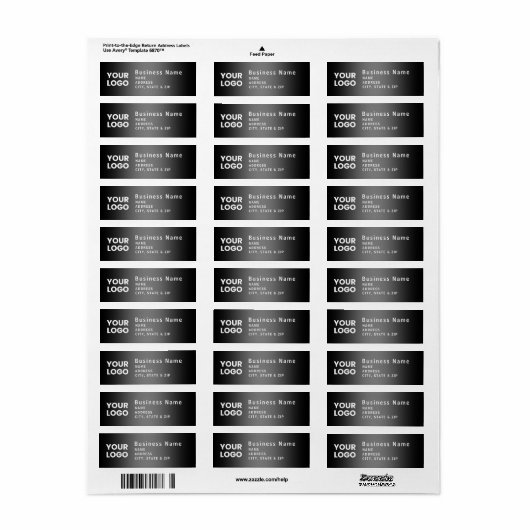 Logo hochladen | Moderne grau-graue Rücksendeadres (Vorne)