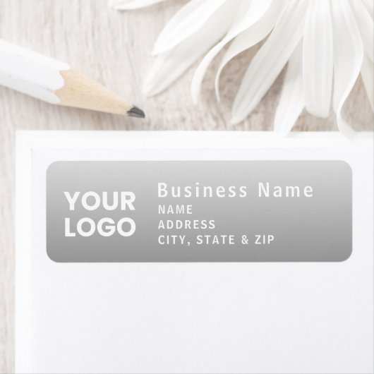 Logo hochladen | Moderne grau-graue Rücksendeadres (Insitu)