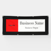 Logo hochladen (rot), Grenzfarbe ändern, Text hinz Banner (Horizontal)