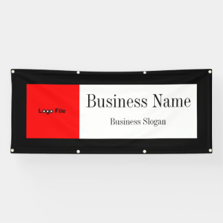 Logo hochladen (rot), Grenzfarbe ändern, Text hinz Banner