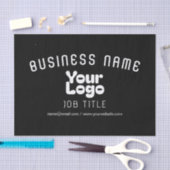 Logo hochladen | Schwarz/Weiß (bearbeitbar) Seidenpapier (Handwerk)