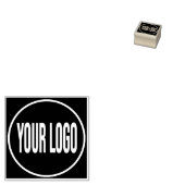 Logo hochladen | Square Round-Business-Logo Gummistempel (Stempel)