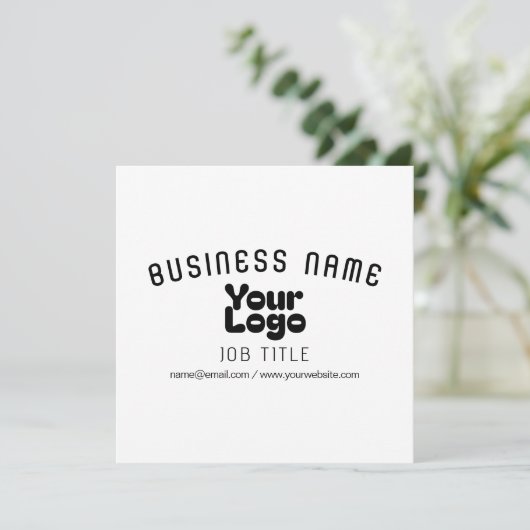 Logo hochladen | Weiß & Schwarz (bearbeitbar) (Stehend Vorderseite)